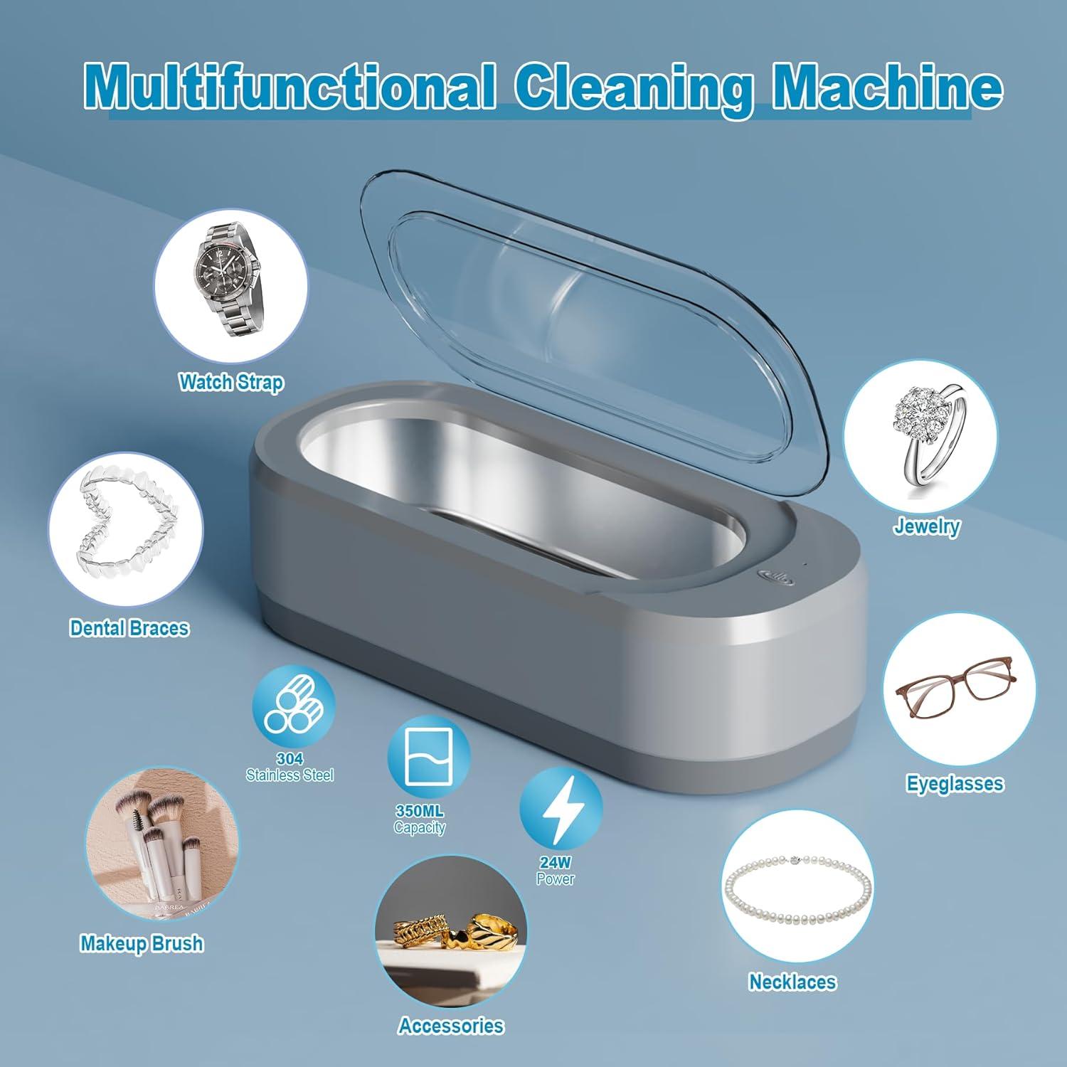 Limpiador Ultrasónico KUNPHY 350ml 46KHz Joyas y Gafas