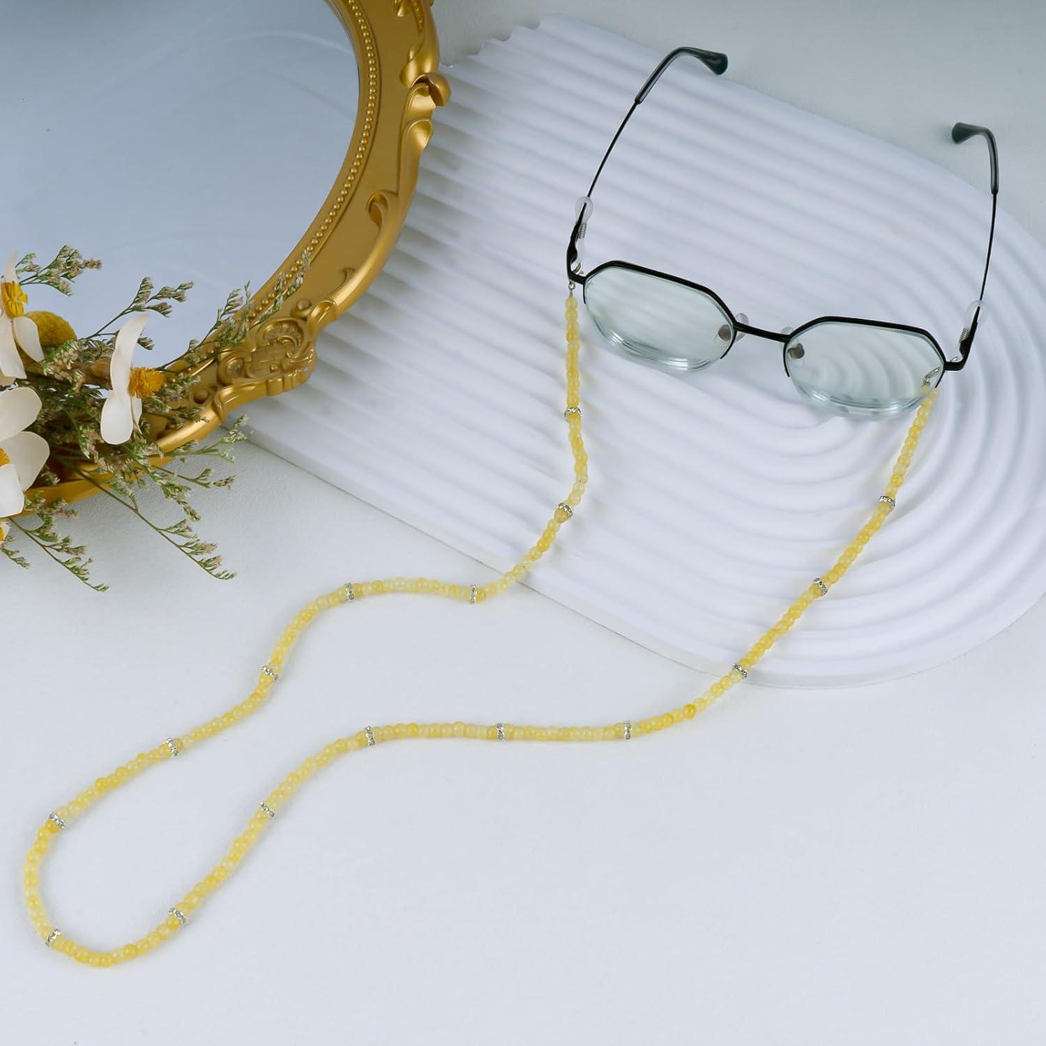 Cadena de Gafas BILIONE Cristal Amarillo 71 cm Unisex
