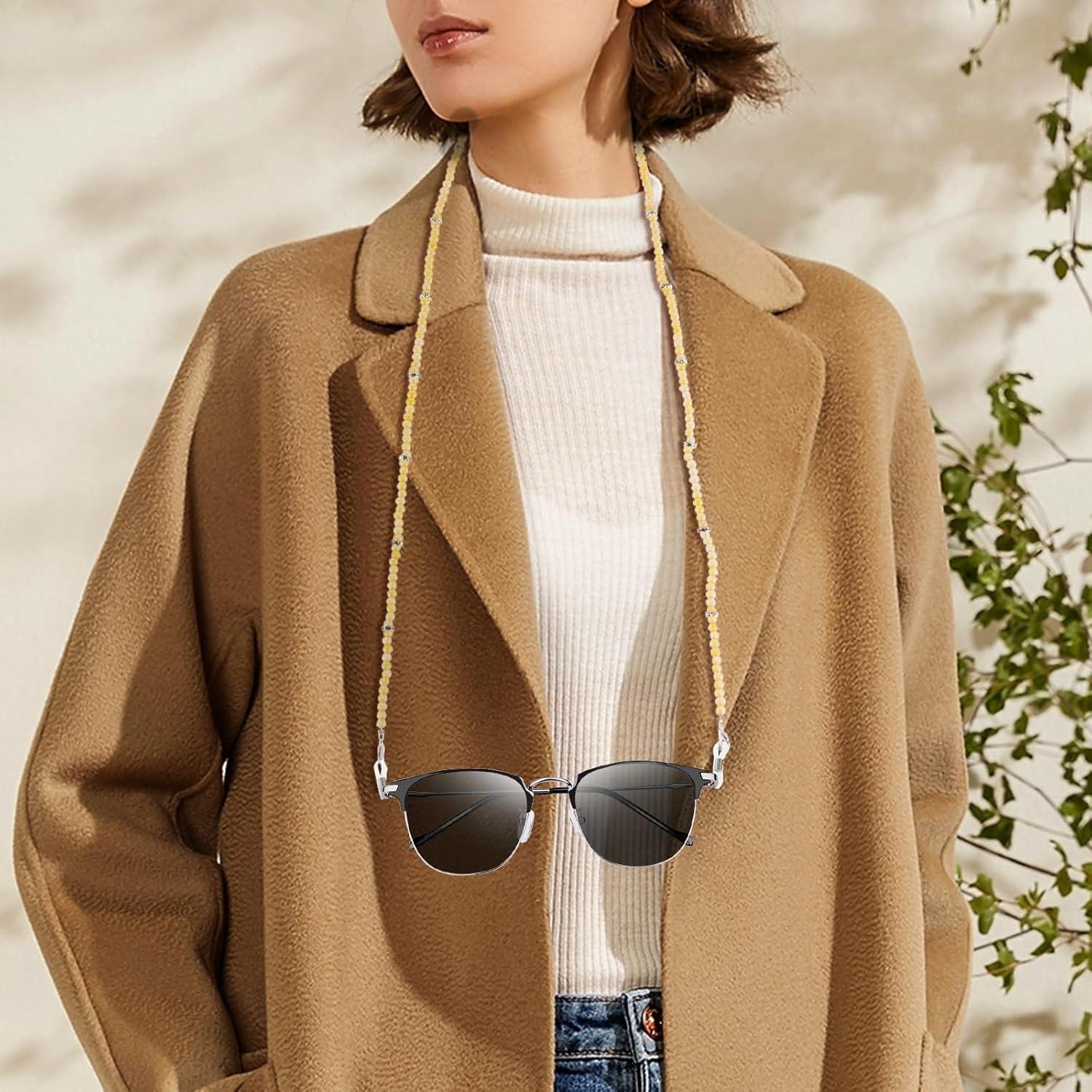 Cadena de Gafas BILIONE Cristal Amarillo 71 cm Unisex