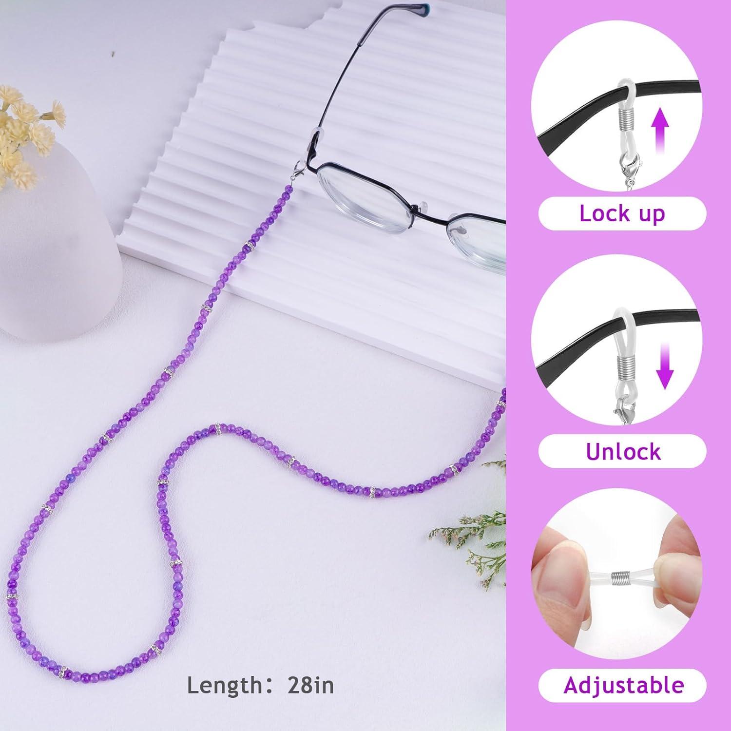 Cadena de Gafas BILIONE de Cristal 71 cm Color Púrpura