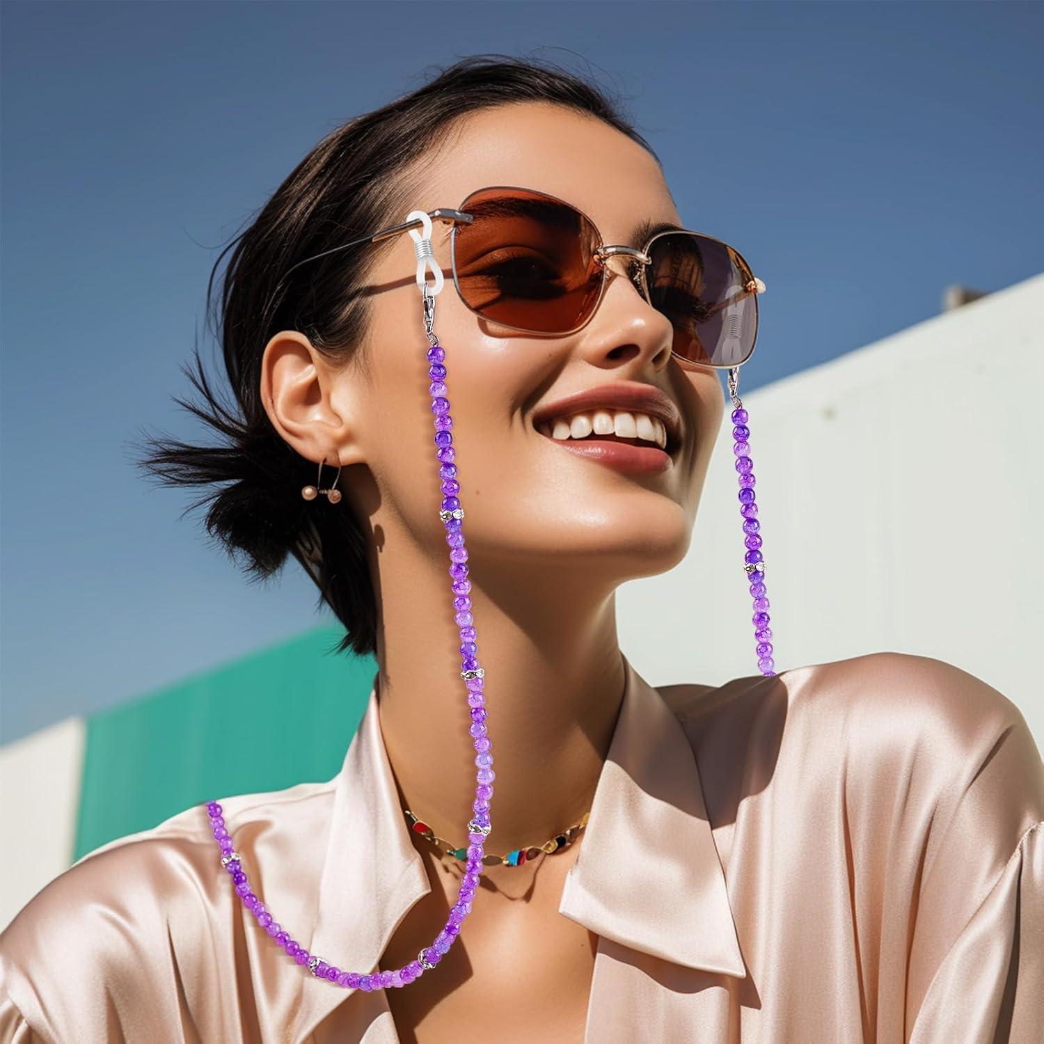 Cadena de Gafas BILIONE de Cristal 71 cm Color Púrpura