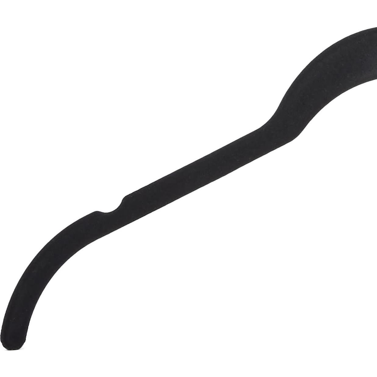 Perchas de Ropa Antideslizantes Amazon Basics 50 Unidades Negras