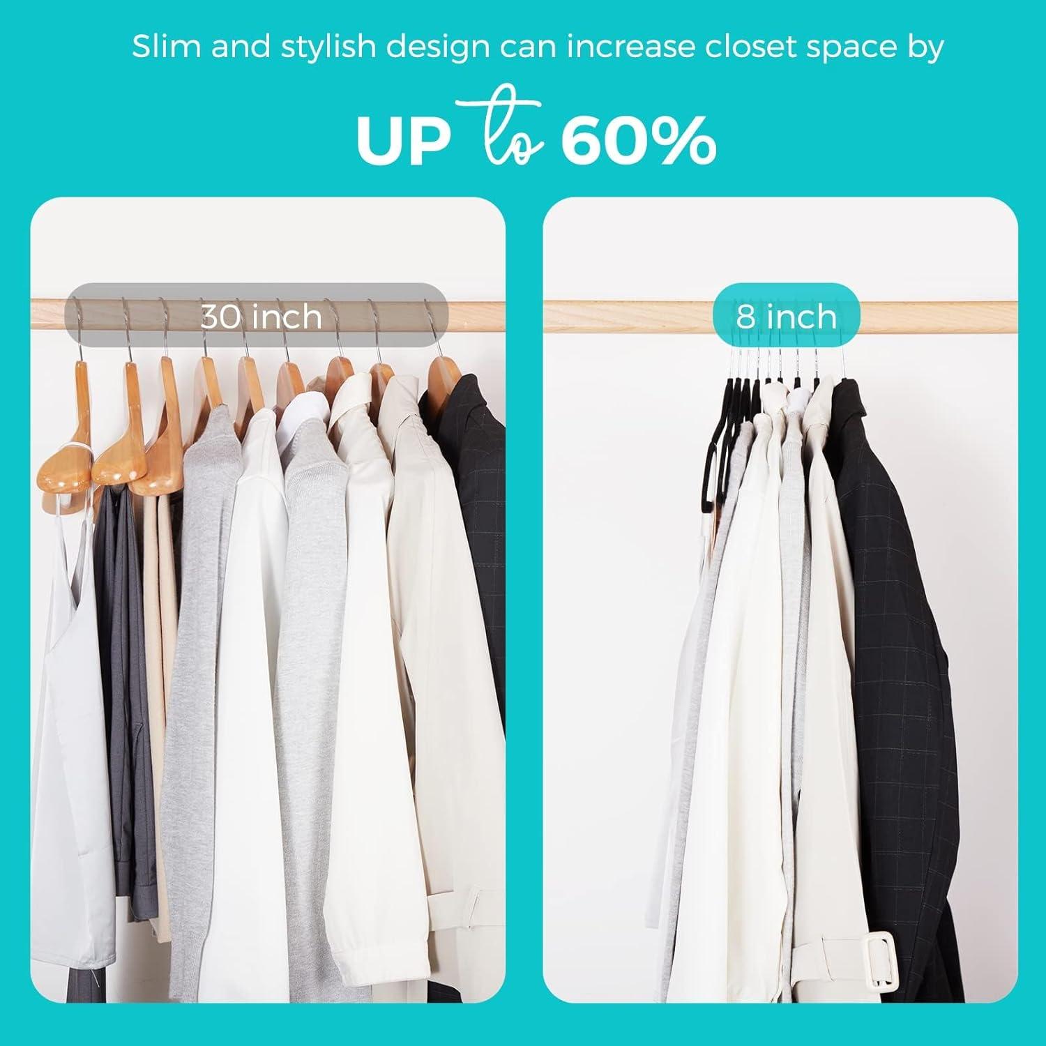 Perchas de Terciopelo HOUSE DAY 50 Piezas Antideslizantes