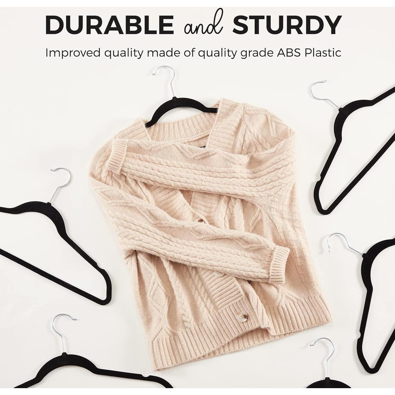 Perchas de Terciopelo HOUSE DAY 50 Piezas Antideslizantes