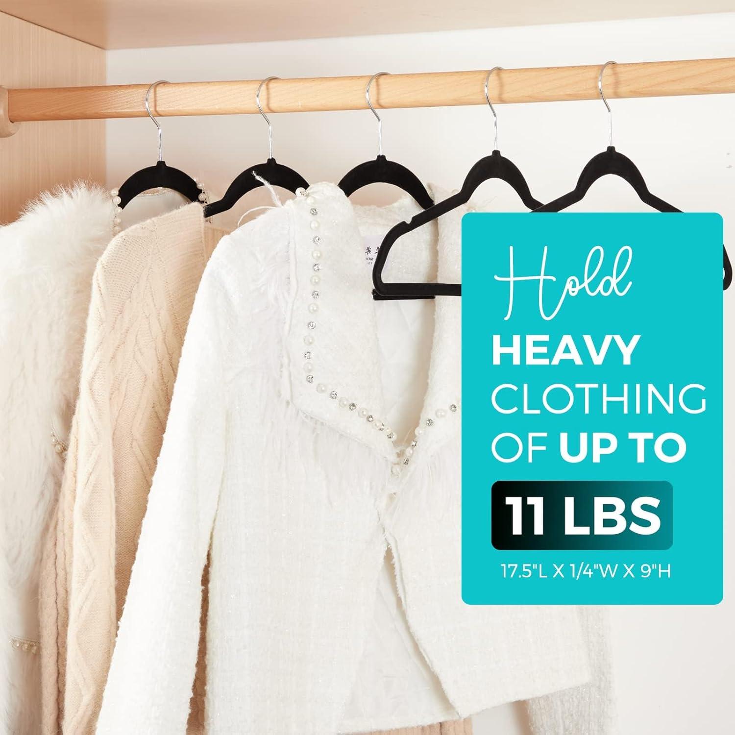 Perchas de Terciopelo HOUSE DAY 50 Piezas Antideslizantes