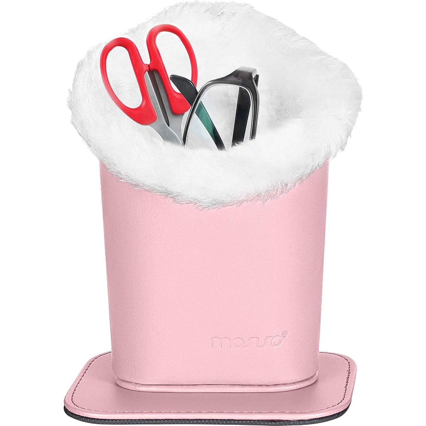 Soporte para Gafas MOSISO Rosa con Base Magnética y Cuero PU