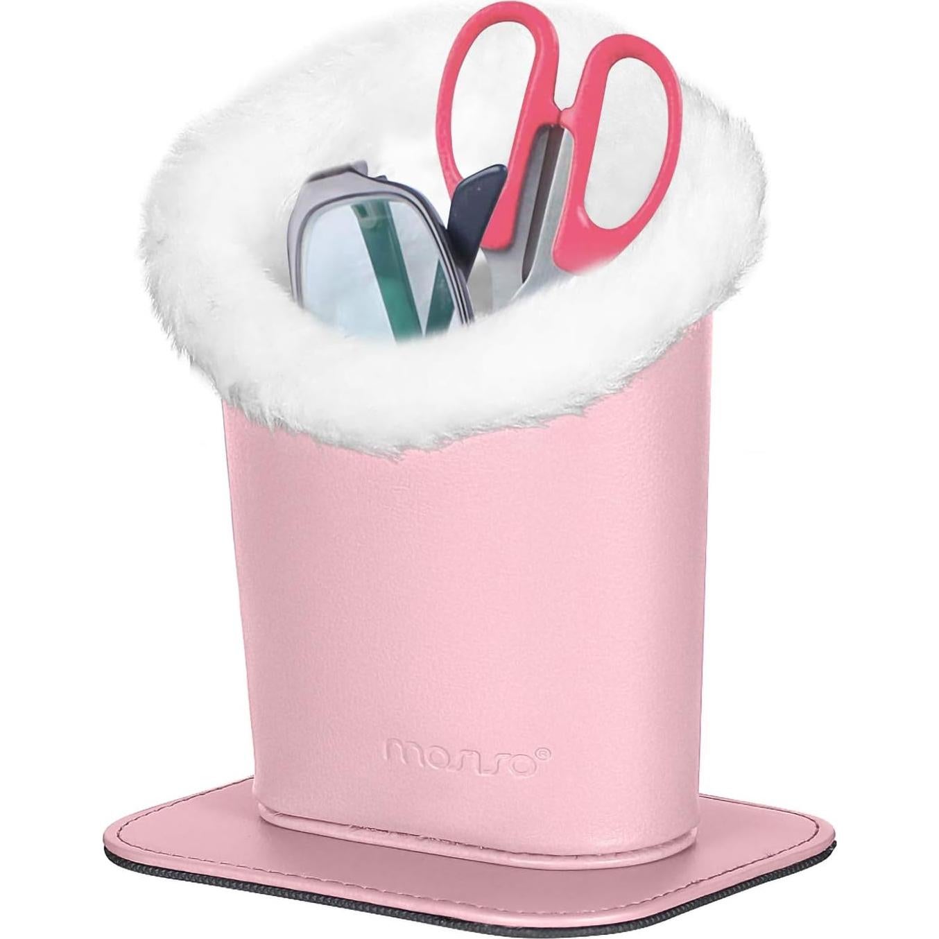 Soporte para Gafas MOSISO Rosa con Base Magnética y Cuero PU