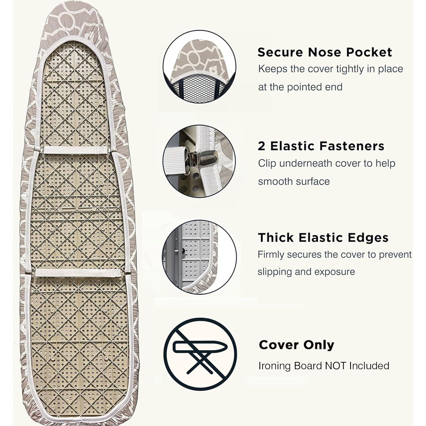 Funda y Almohadilla para Tabla de Planchar UniSimp 33x137 cm Algodón