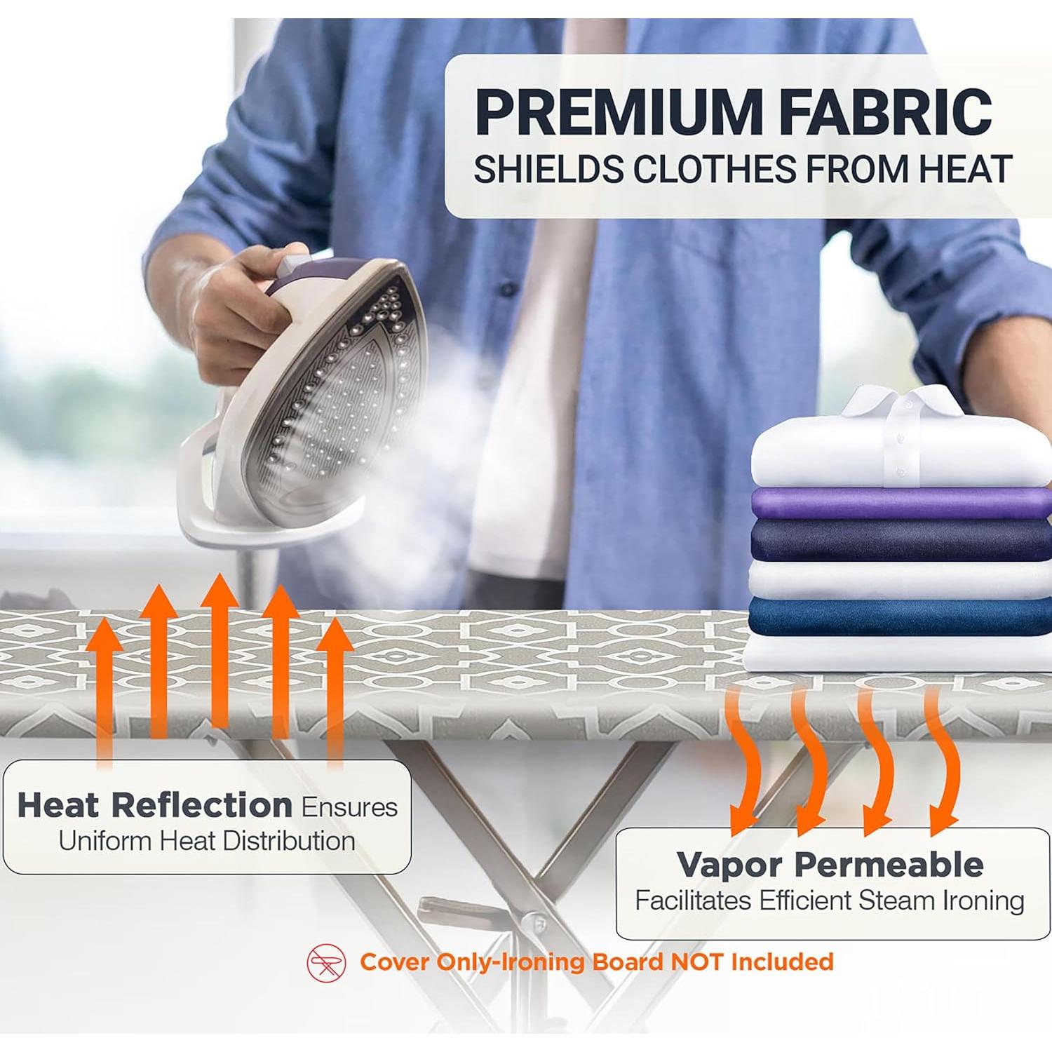 Funda y Almohadilla para Tabla de Planchar UniSimp 33x137 cm Algodón