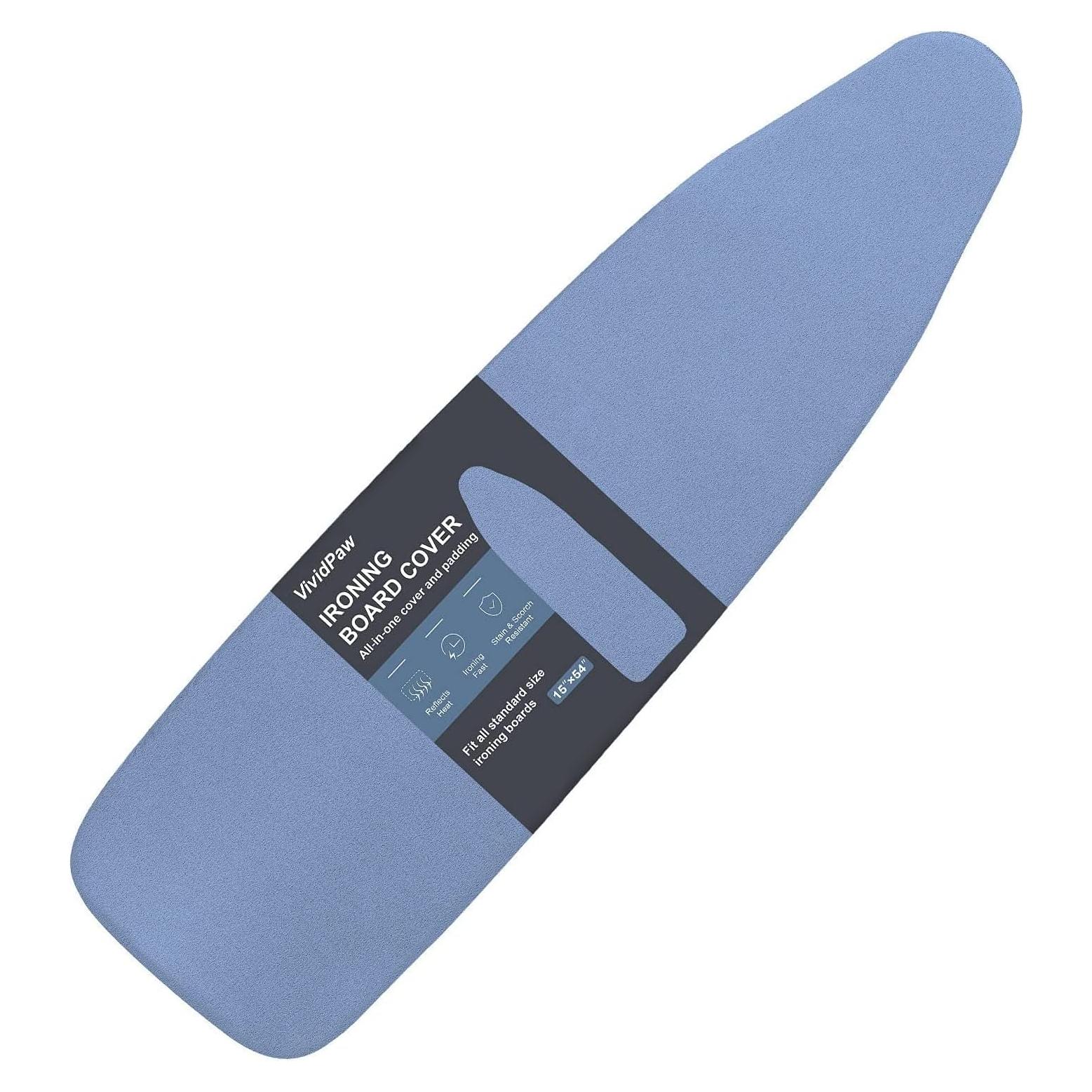 Funda y Almohadilla para Tabla de Planchar VividPaw 38x137 cm Azul