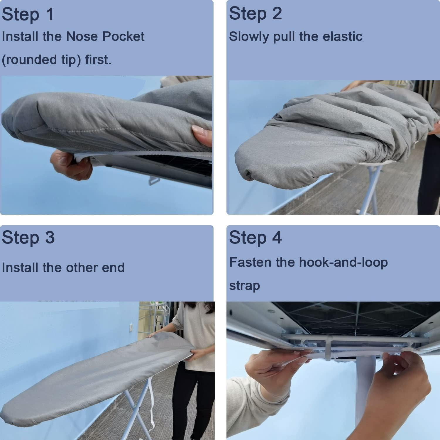 Funda y Almohadilla para Tabla de Planchar VividPaw 38x137 cm Azul