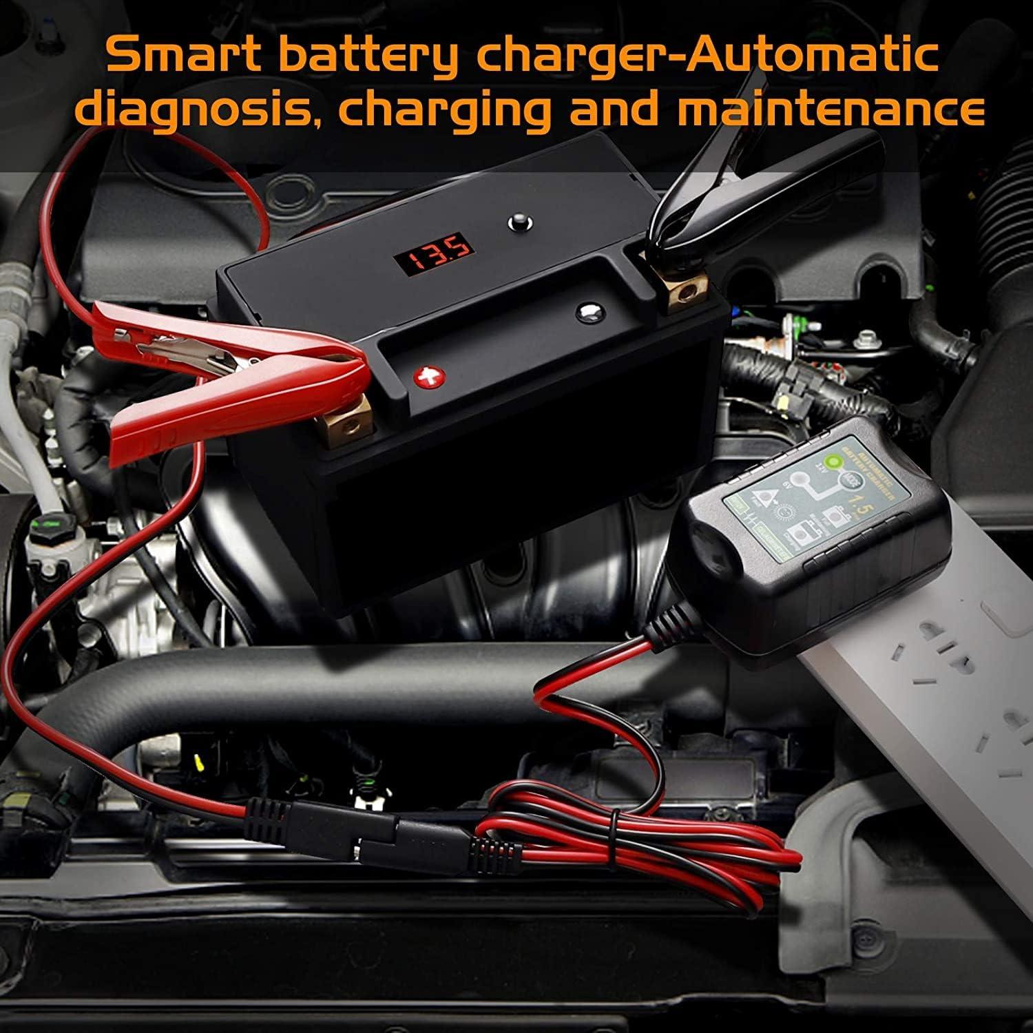 Cargador Automático TPE 6V 12V 1.5A para Baterías de Plomo