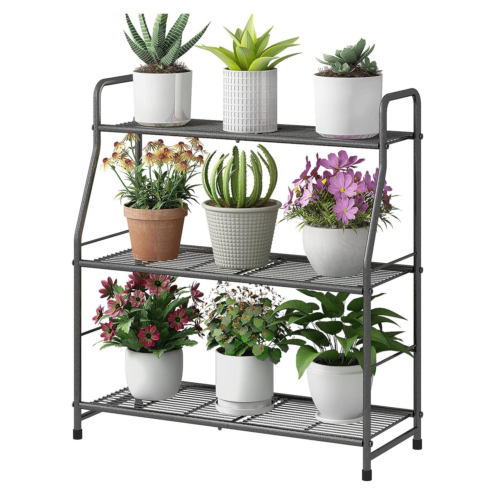 Soporte de Planta 3 Niveles Simple Trending Metal Impermeable