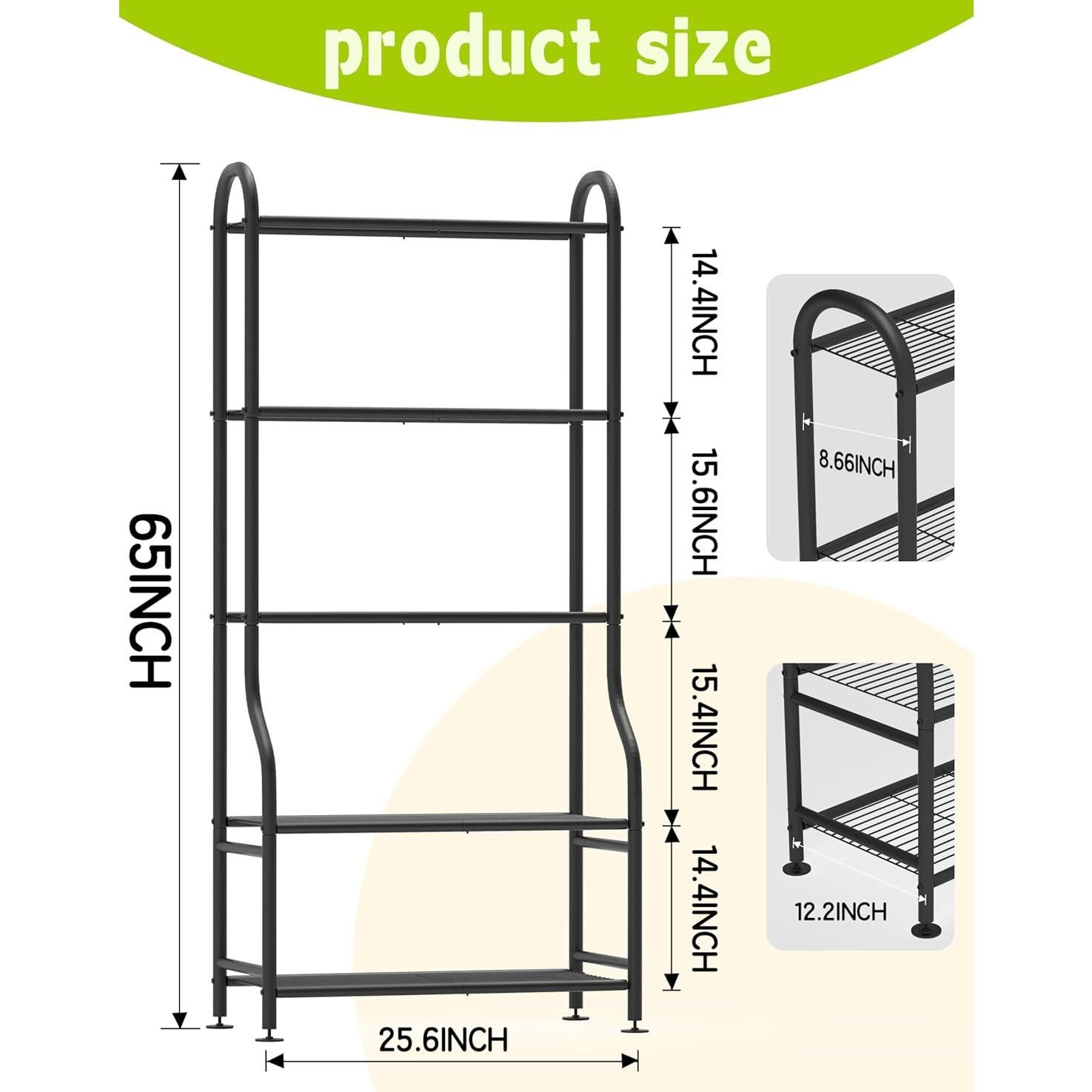 Soporte de Plantas Yutrchey 5 Niveles Negro 165 cm Alta Resistencia