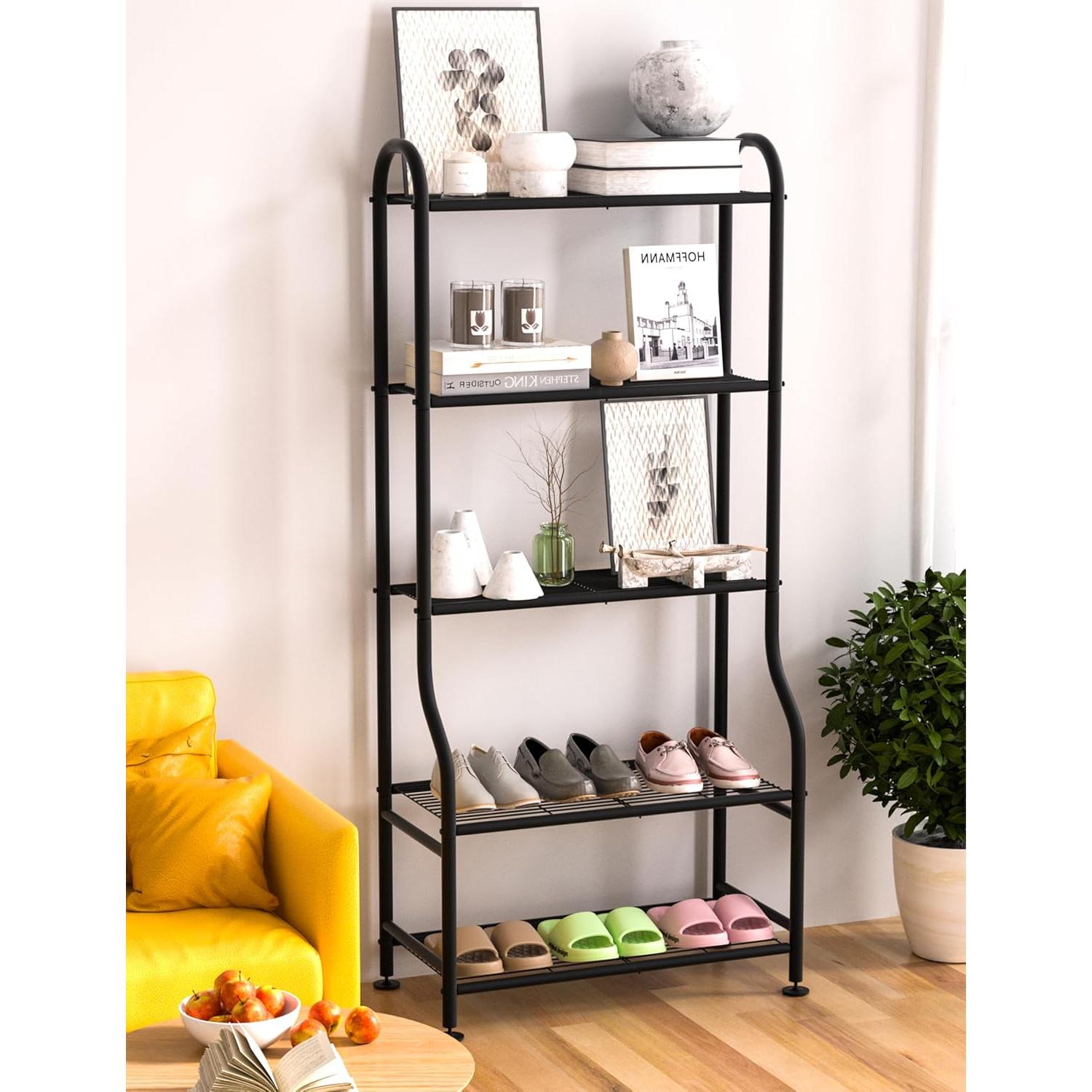 Soporte de Plantas Yutrchey 5 Niveles Negro 165 cm Alta Resistencia