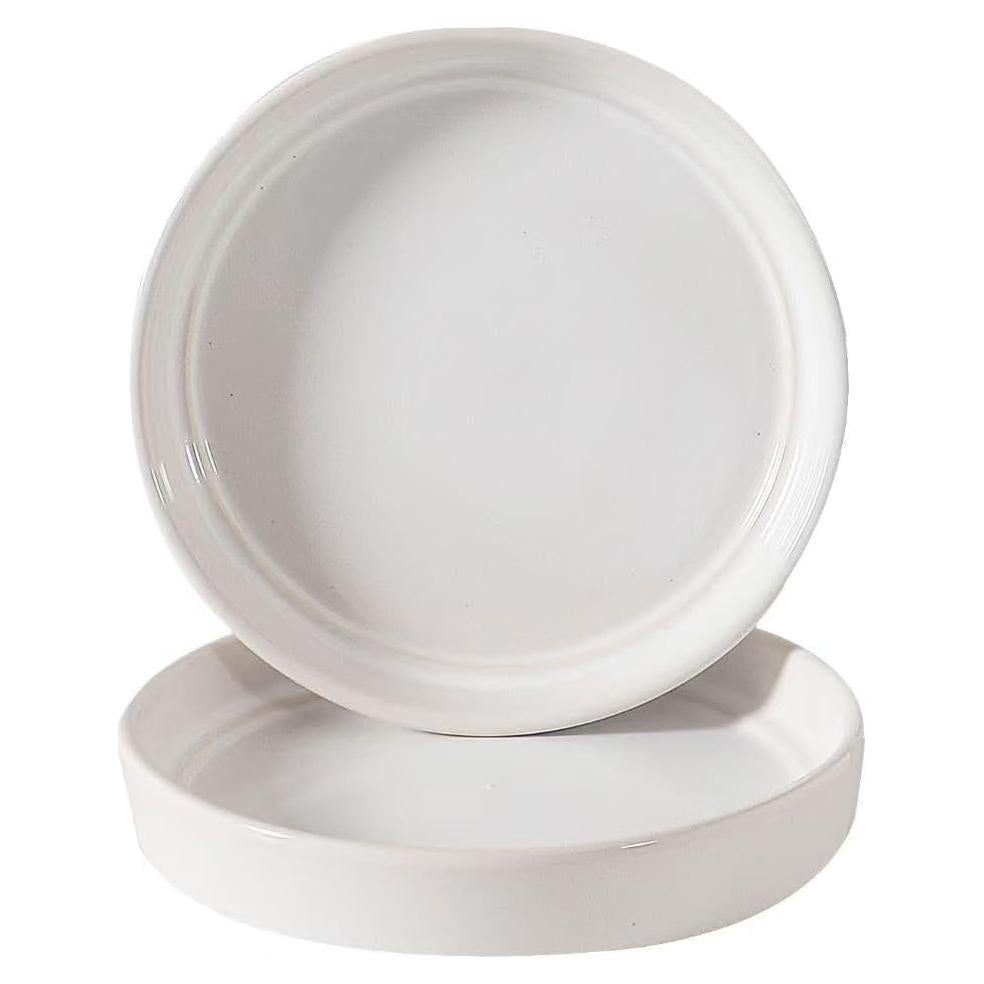 Plato de Cerámica Docrin 13.5 cm Blanco para Macetas