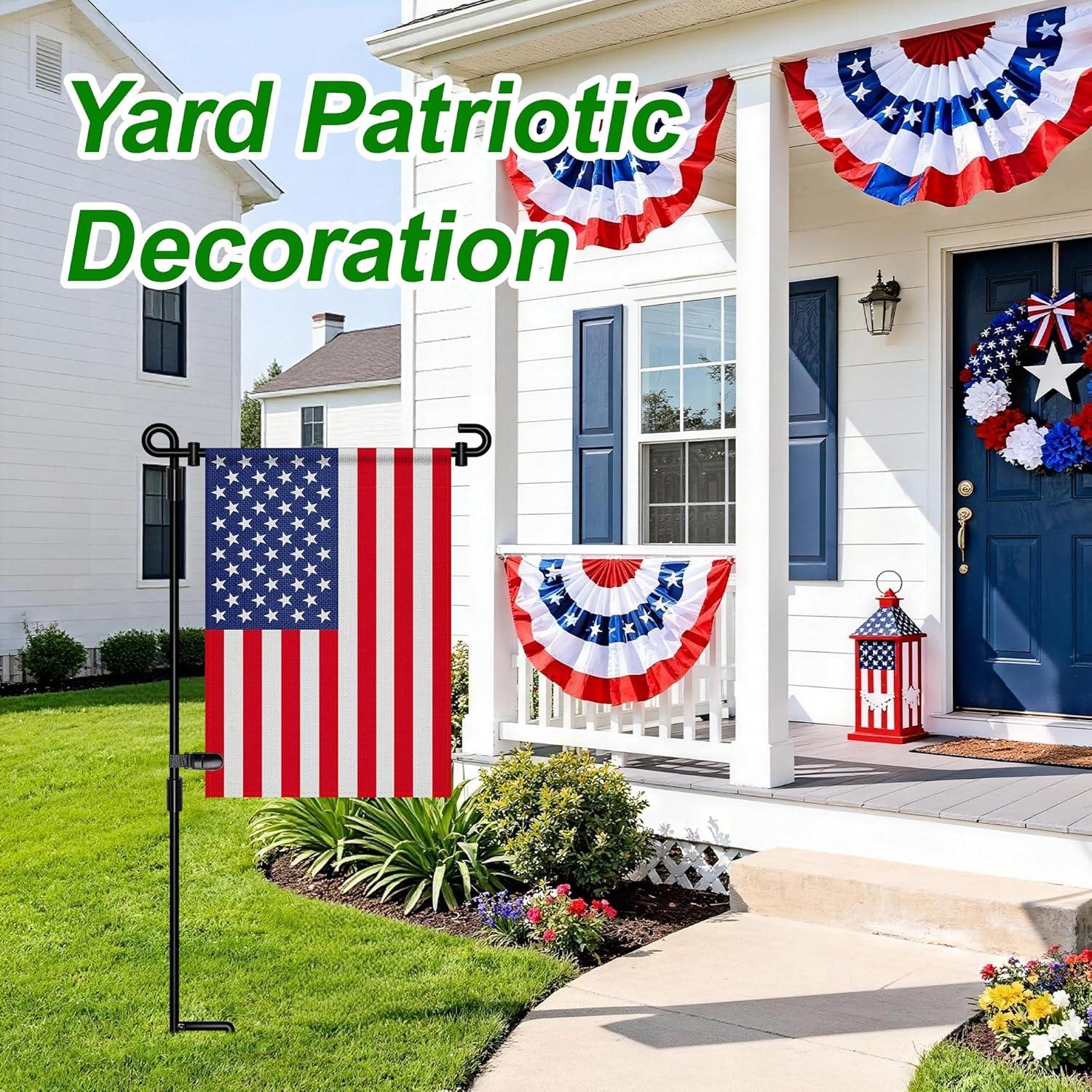 Soporte para Bandera de Jardín HOOSUN de Metal 3 Piezas