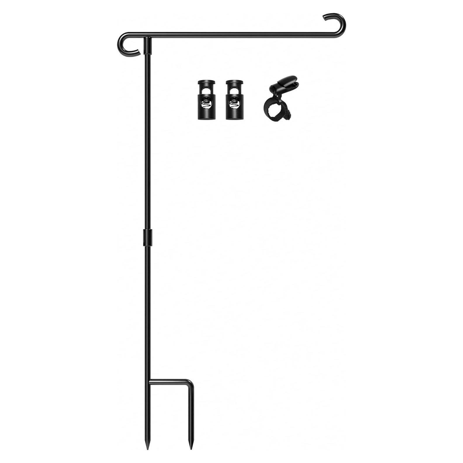 Soporte para Bandera de Jardín HOOSUN de Hierro Forjado 31.75x45.72 cm