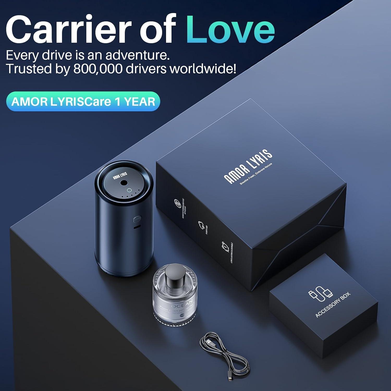 Ambientador de Coche Amor Lyris CO01 100ml Luz RGB 5 Modos