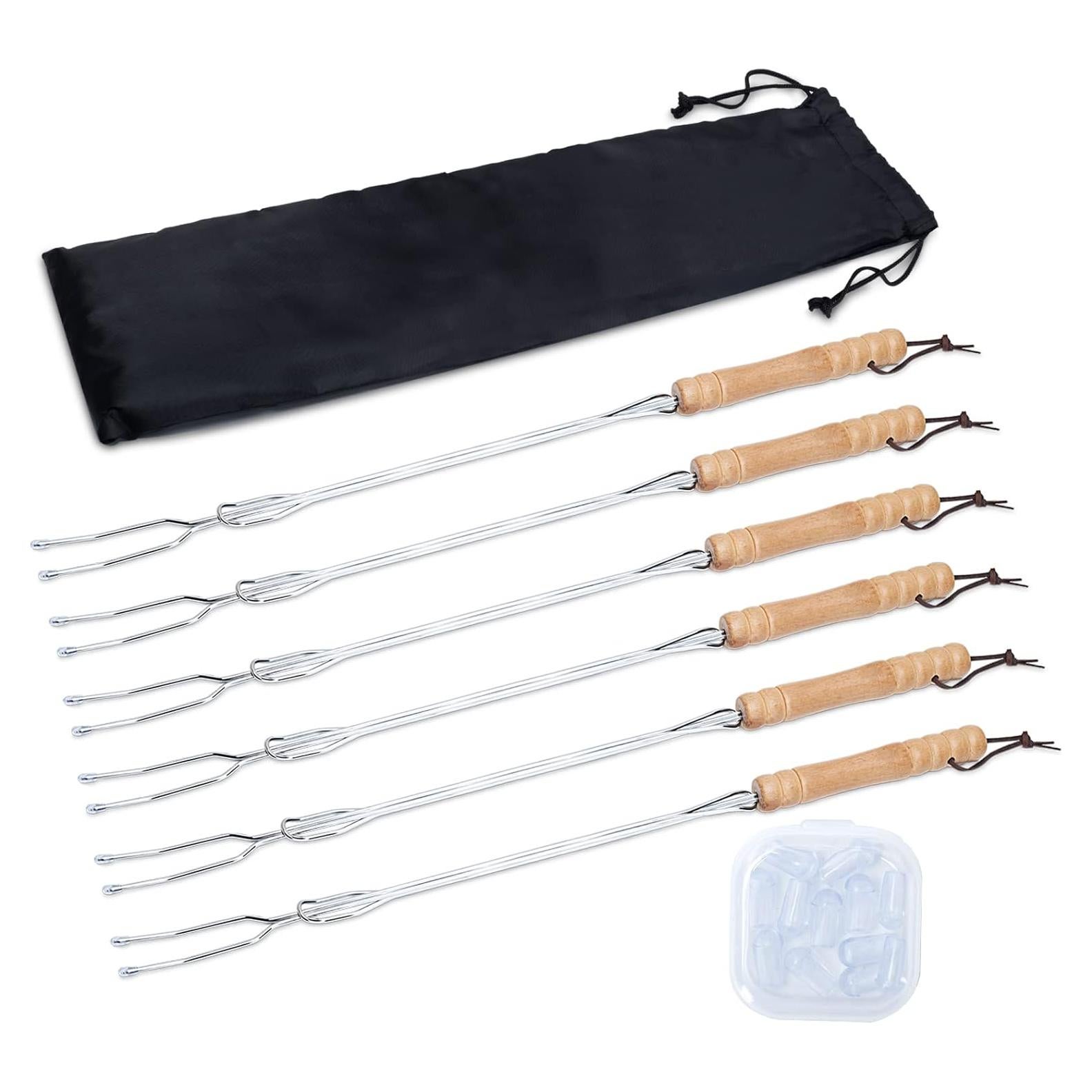 Palos de Asar HENGI 76.2 cm Acero Inoxidable Telescópicos