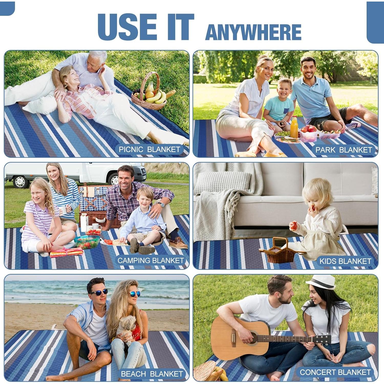 Manta de Picnic Extra Grande G GOOD GAIN 203x203cm Impermeable