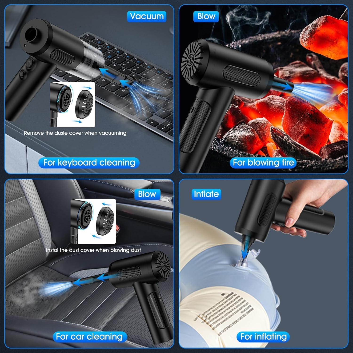 Soplador y Aspiradora KOPIDOE VC016 3 Velocidades LED