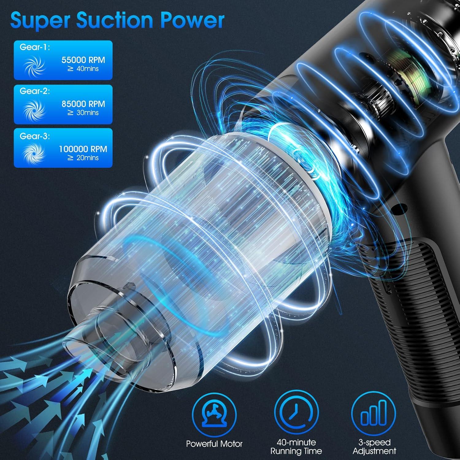 Soplador y Aspiradora KOPIDOE VC016 3 Velocidades LED