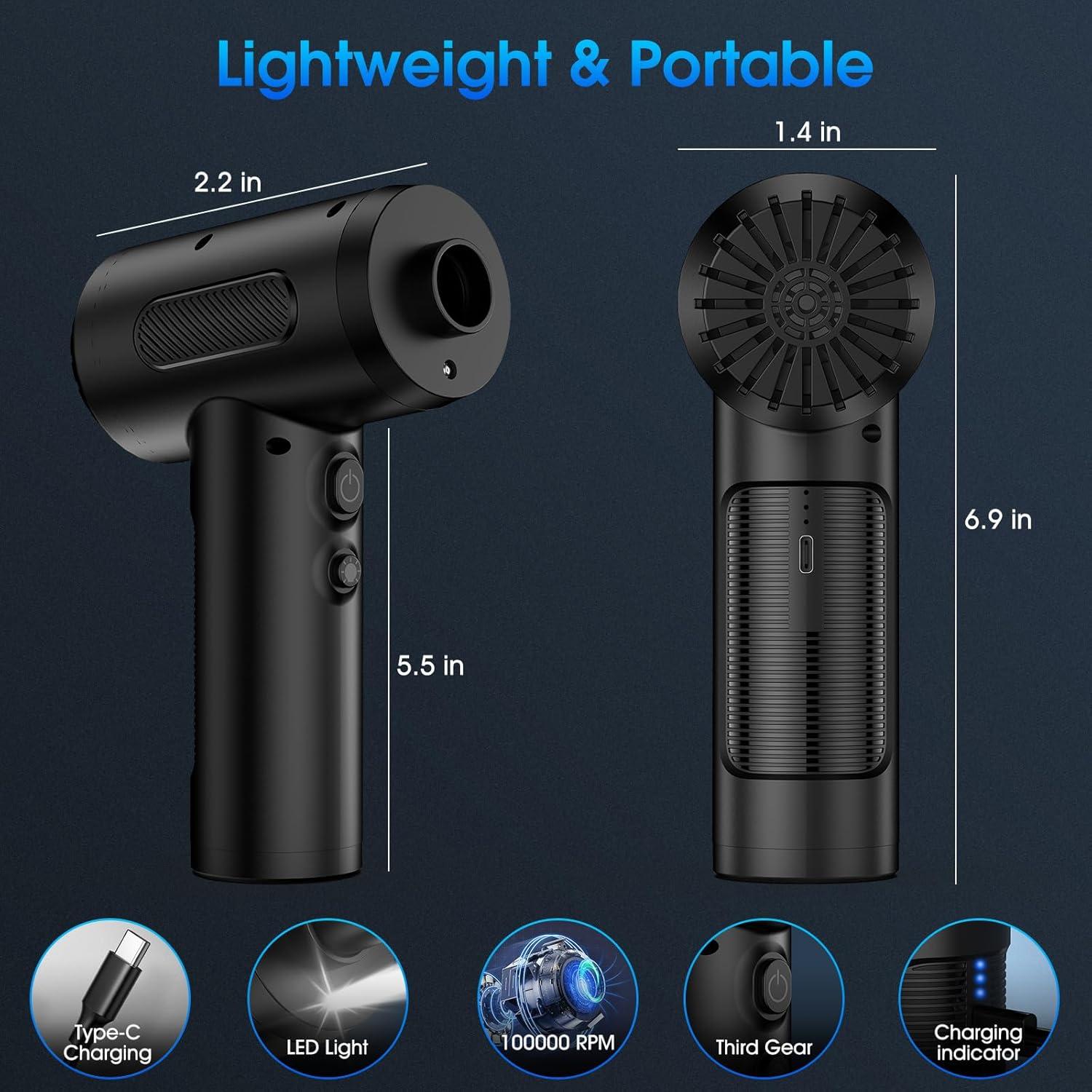 Soplador y Aspiradora KOPIDOE VC016 3 Velocidades LED