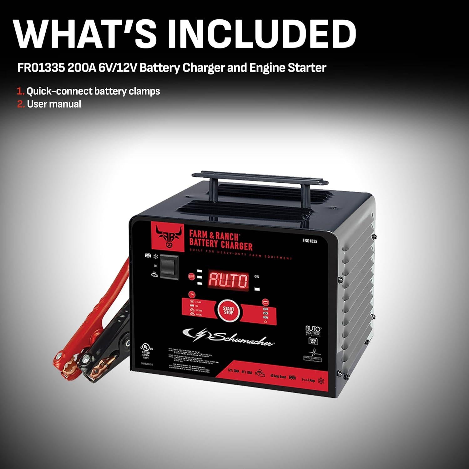 Cargador y Arrancador Schumacher FR01335 4-en-1 200A 12V