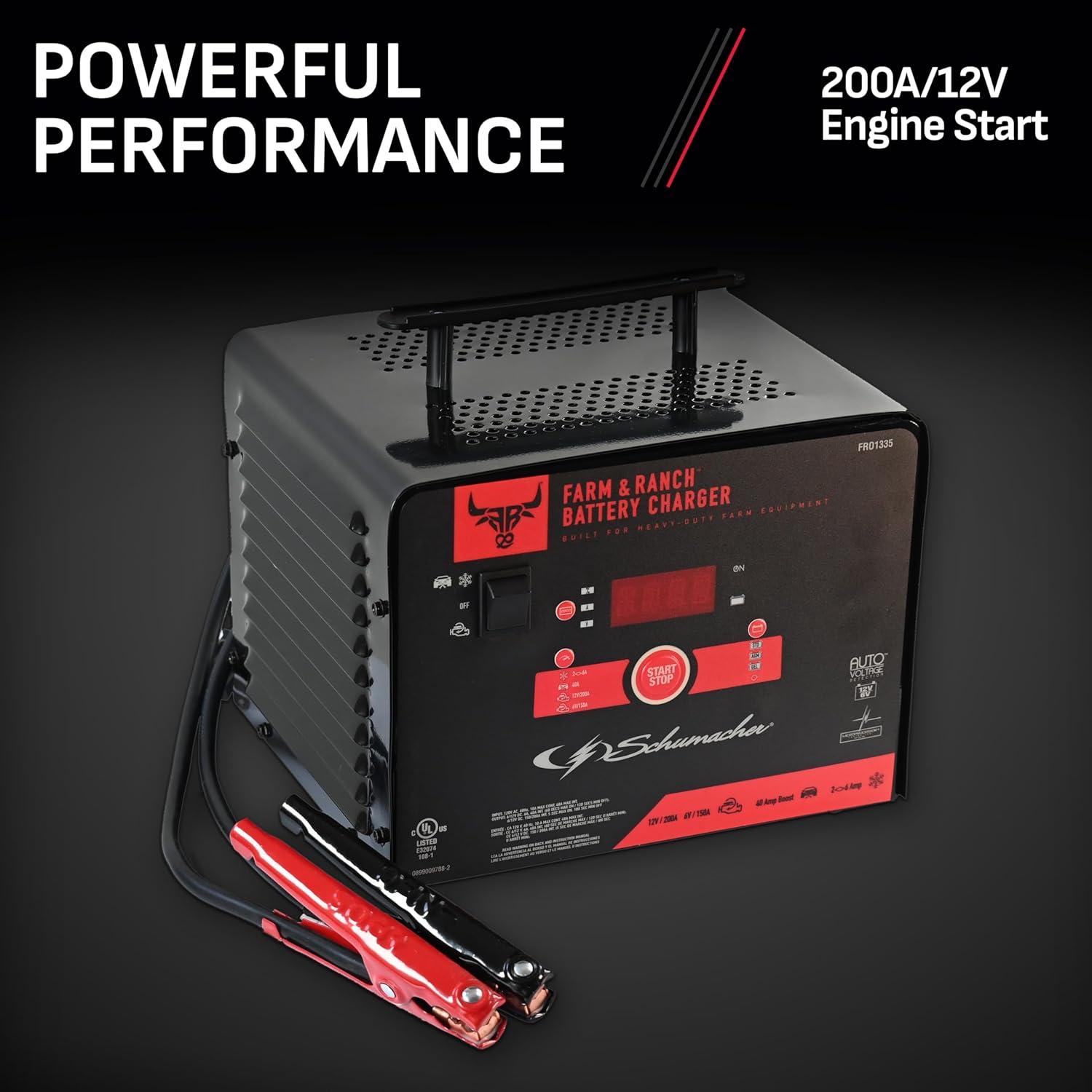 Cargador y Arrancador Schumacher FR01335 4-en-1 200A 12V