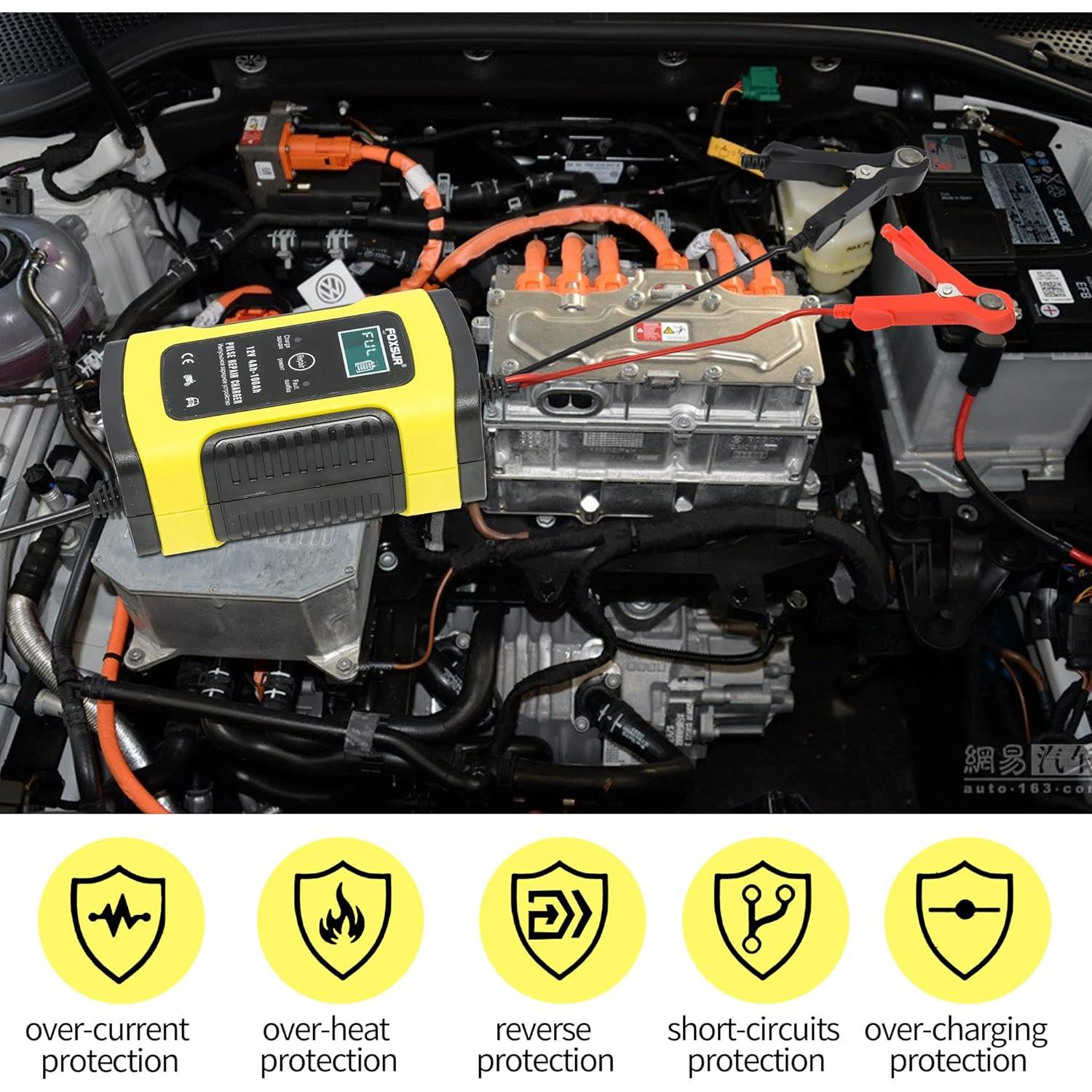 Cargador de Batería IEIK SBC-01 12V 5A para Autos y Motos