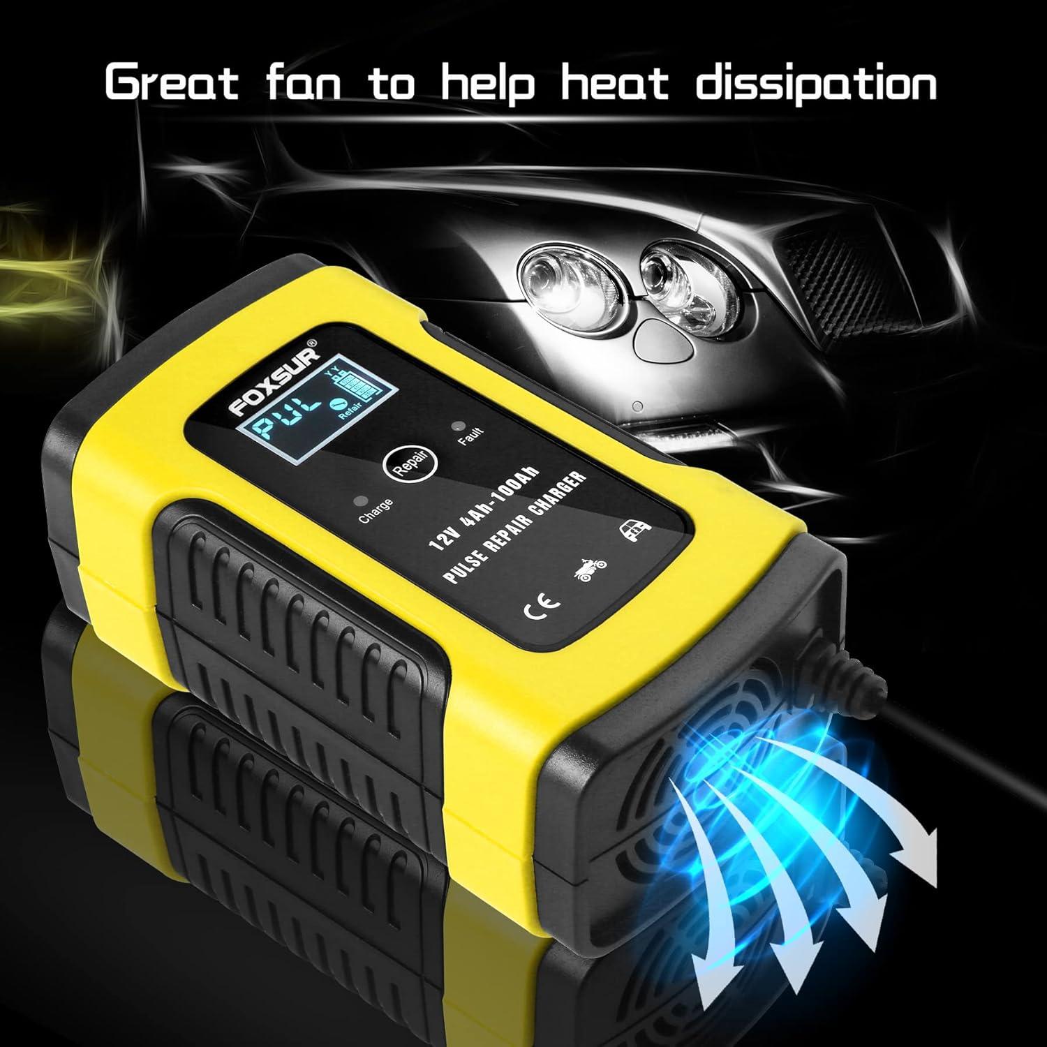 Cargador de Batería IEIK SBC-01 12V 5A para Autos y Motos