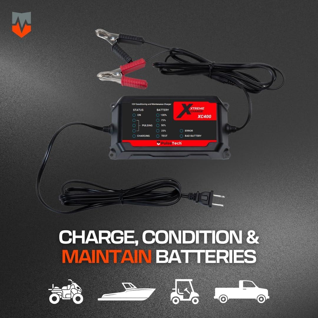 Cargador de Baterías PulseTech XC400 4A Mantenedor 12V