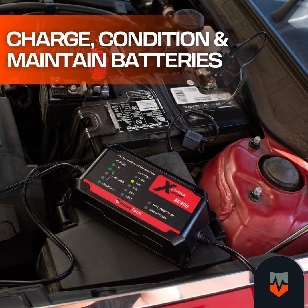 Cargador de Baterías PulseTech XC400 4A Mantenedor 12V