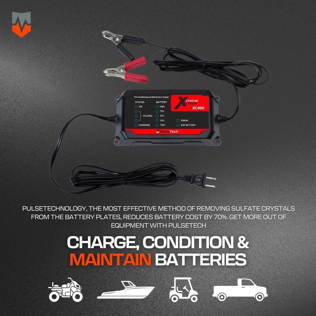 Cargador de Baterías PulseTech XC400 4A Mantenedor 12V
