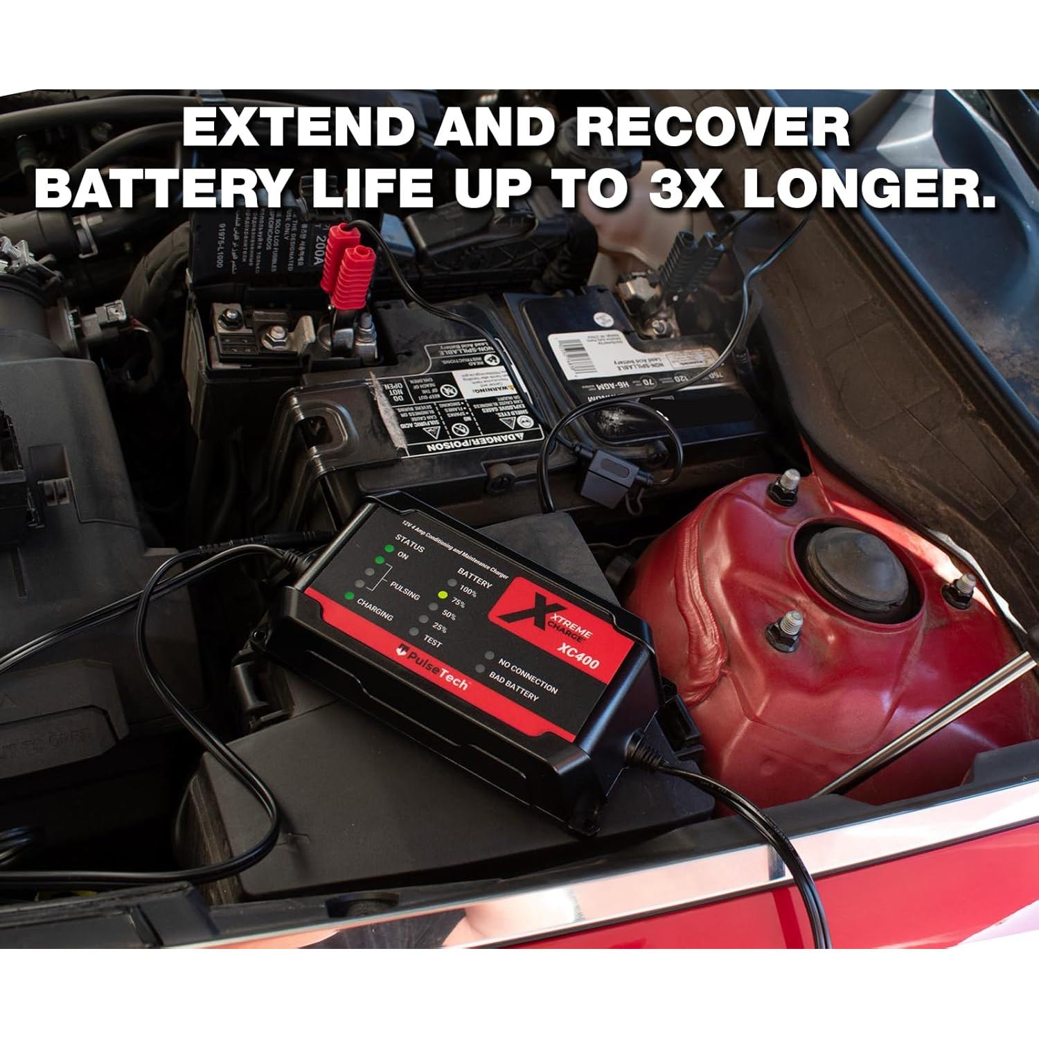 Cargador de Baterías PulseTech XC400 4A Mantenedor 12V