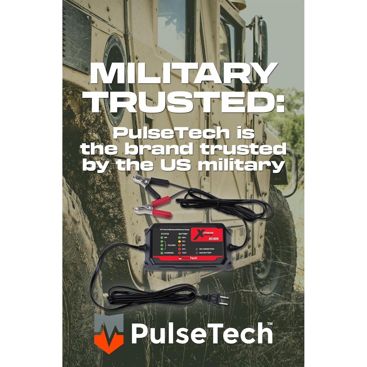 Cargador de Baterías PulseTech XC400 4A Mantenedor 12V