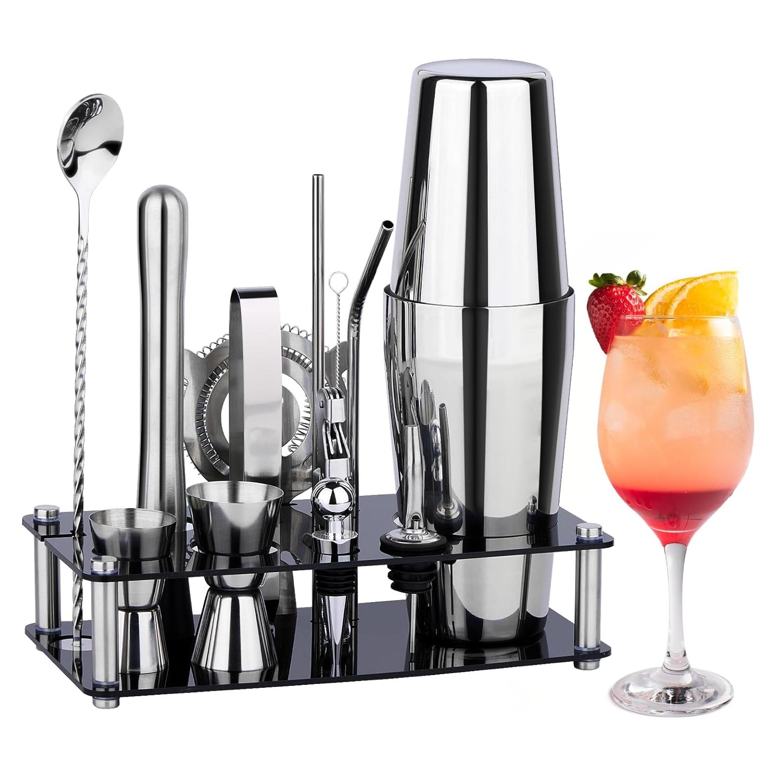 Juego de Shaker de Cócteles Wukuna 15 Piezas Acero Inoxidable