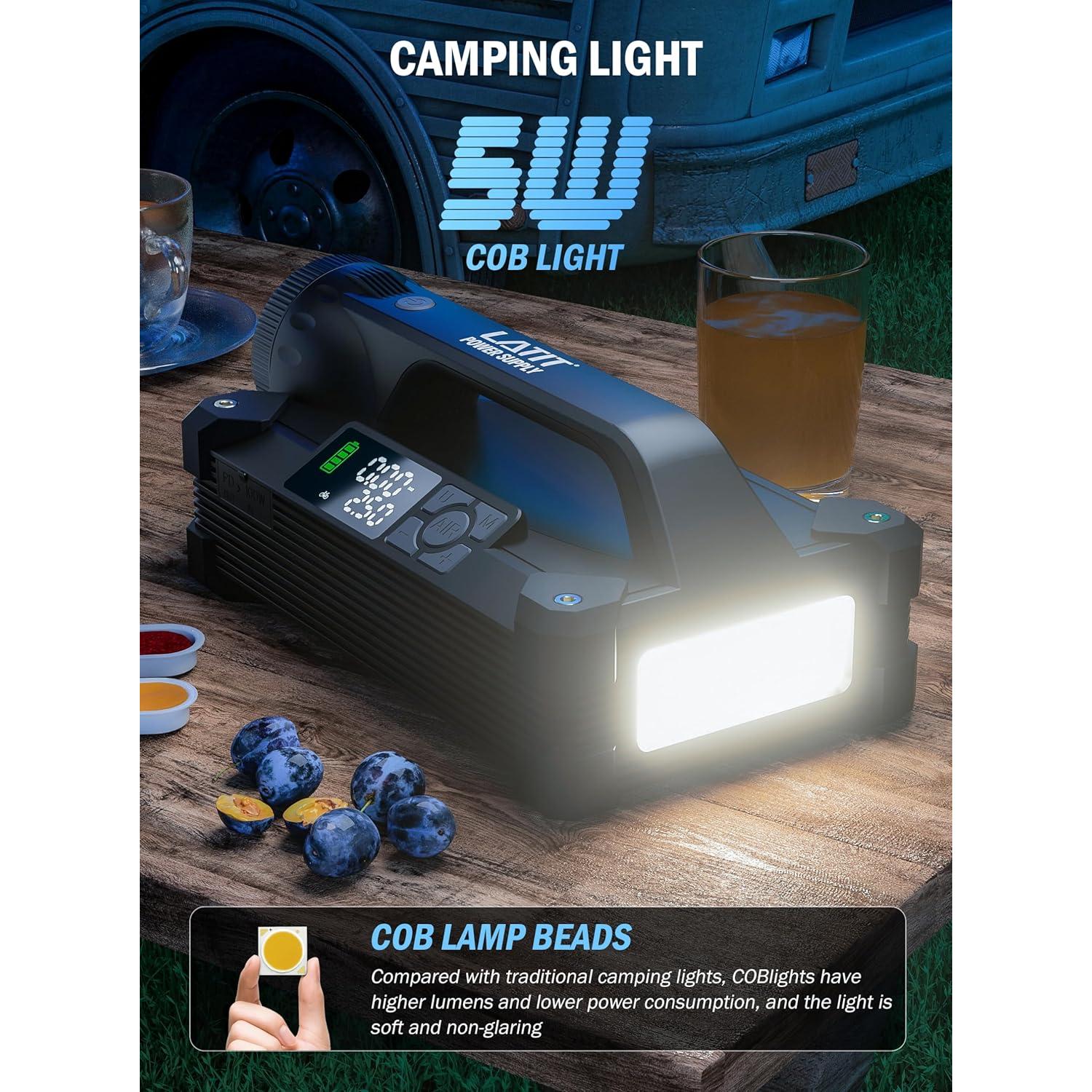 Arrancador de coche LATIT Qi-04S 6000A con compresor 150PSI