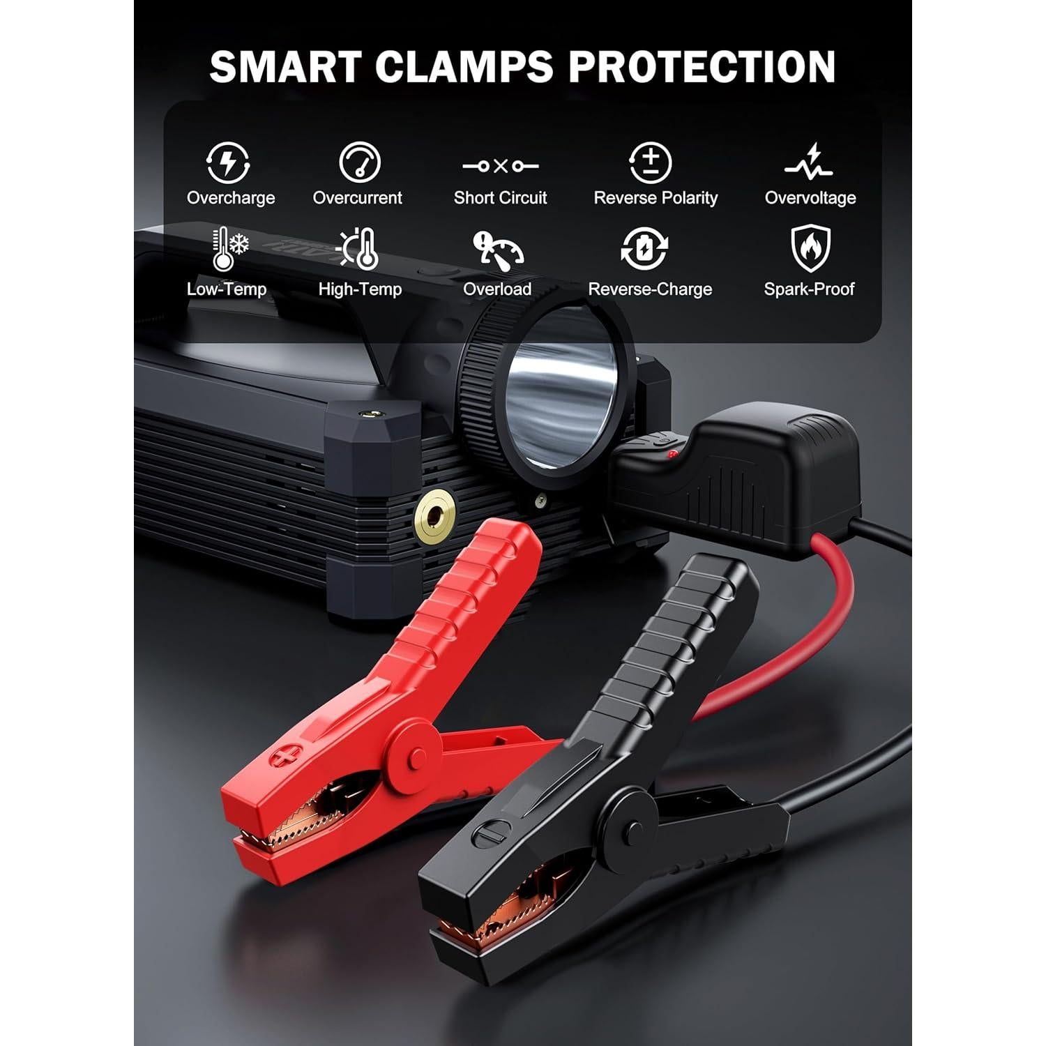 Arrancador de coche LATIT Qi-04S 6000A con compresor 150PSI