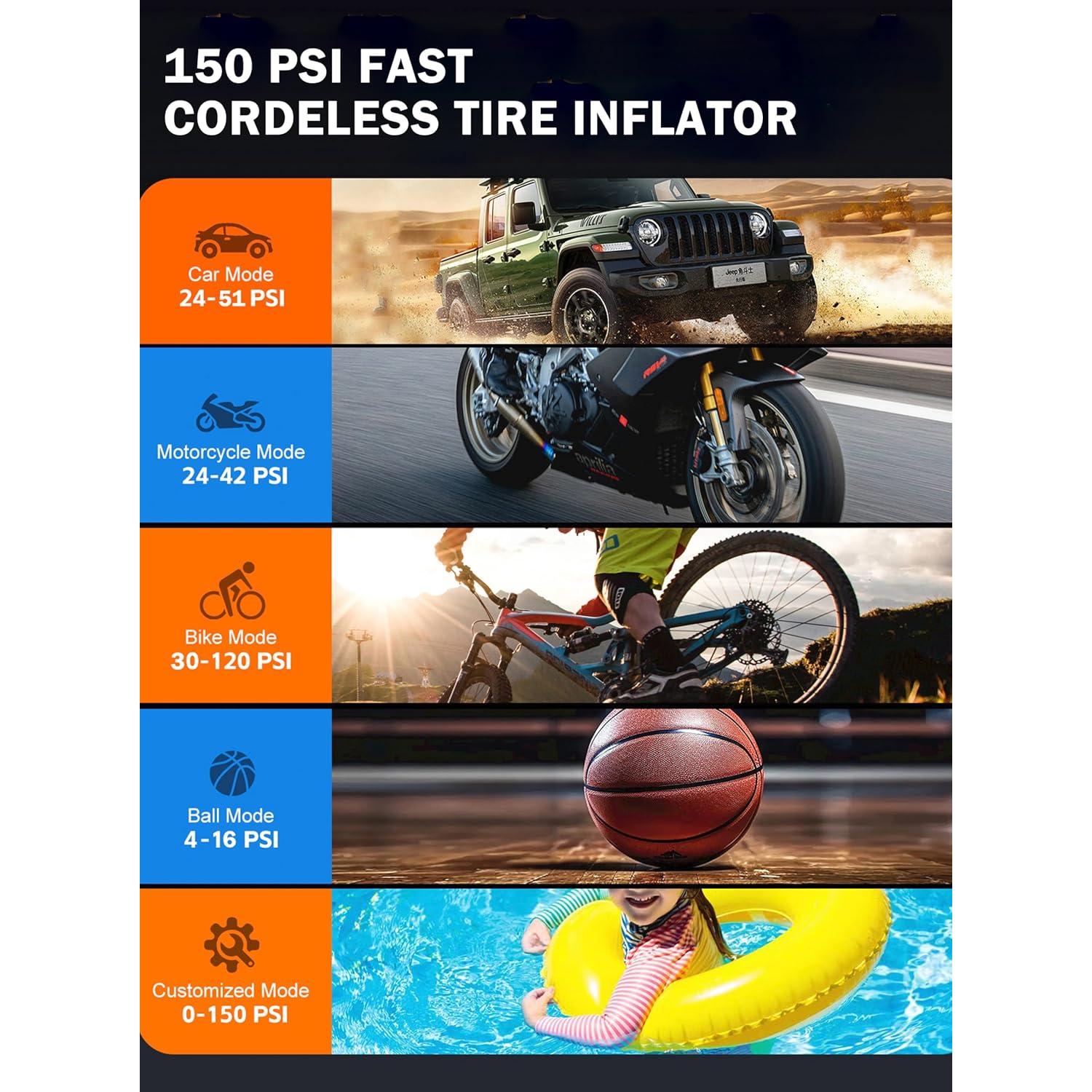 Arrancador de coche LATIT Qi-04S 6000A con compresor 150PSI