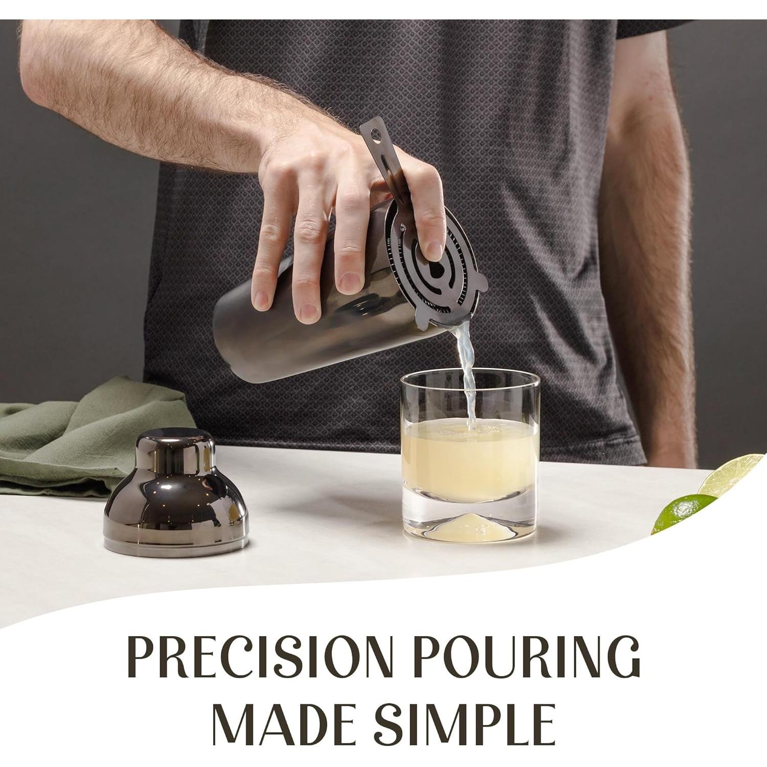 Set de Coctelera Mixología y Artesanía 10 Piezas Metal Gun