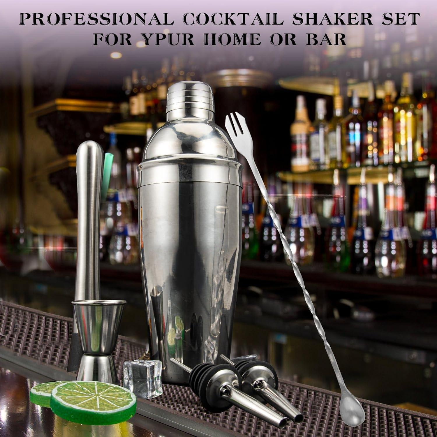 Kit de Bartender Semderm 6 Piezas Acero Inoxidable Coctelera