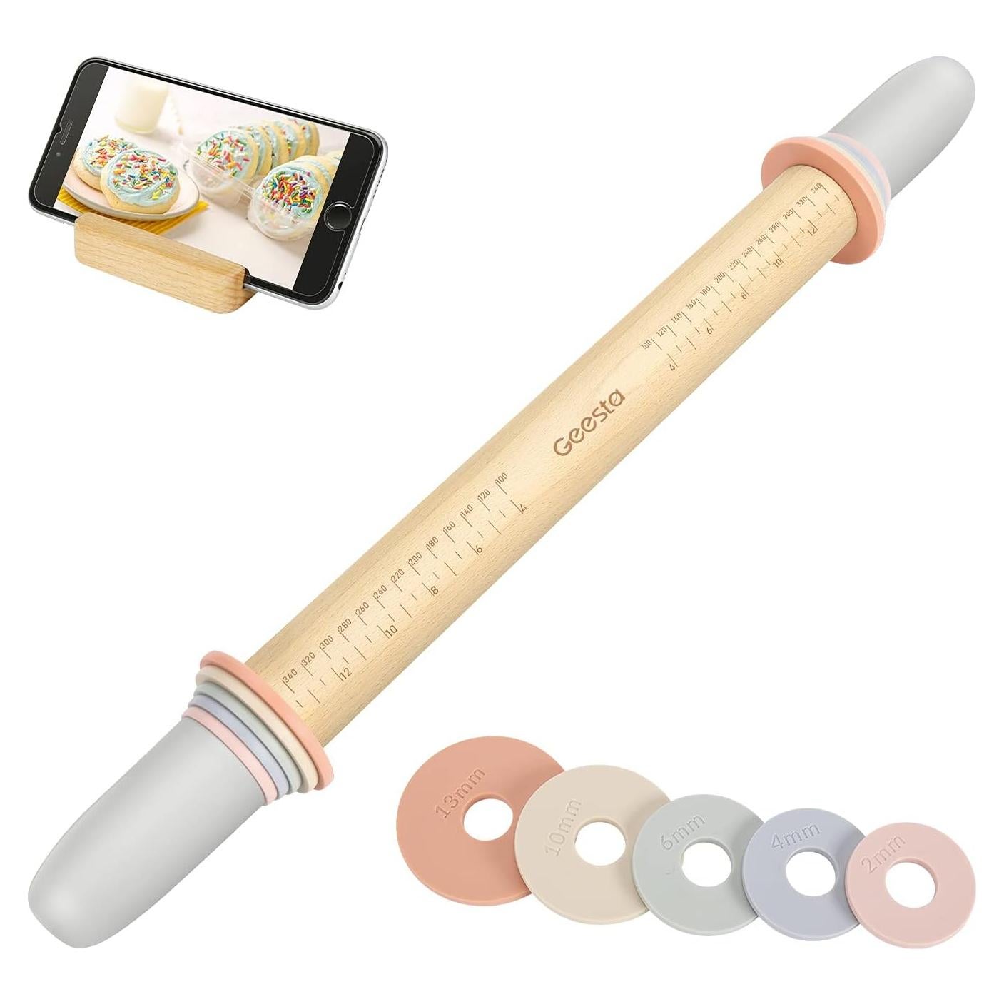 Rodillo de Madera Ajustable Geesta 58.42 cm con 5 Anillos