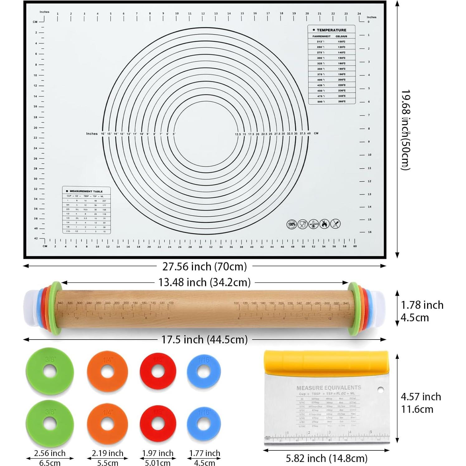 Juego de rodillos Unokit 3 piezas - Rodillo de madera 44.5 cm