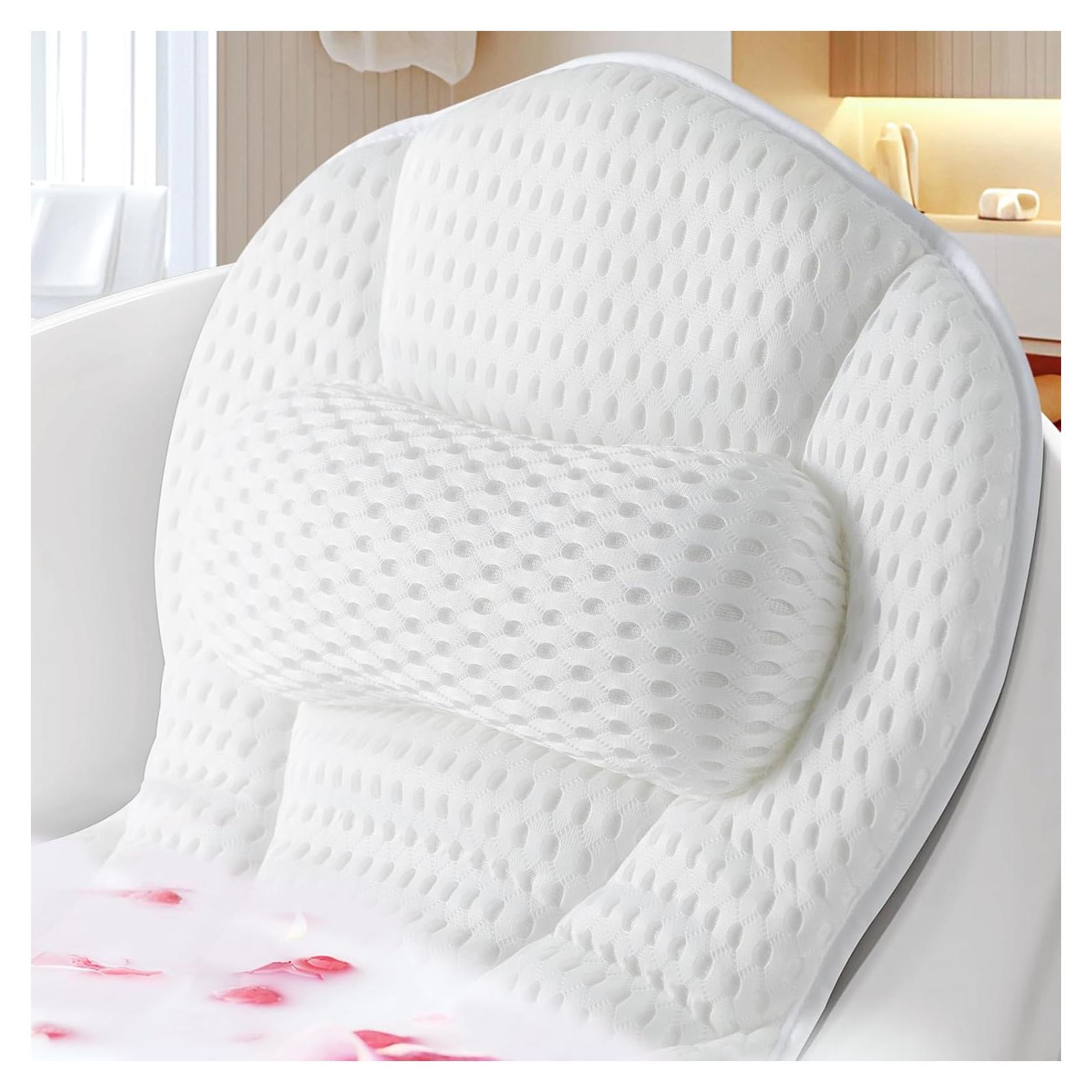 Almohada de Baño SQLHM Ergonómica con Ventosas Antideslizantes