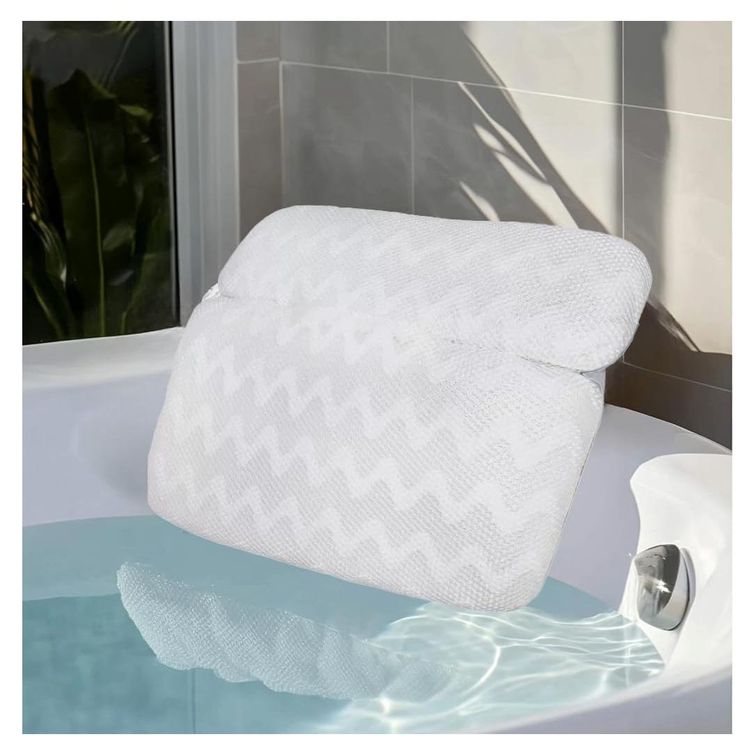Almohada de Baño Genérico Antideslizante Malla 3D 38x28 cm