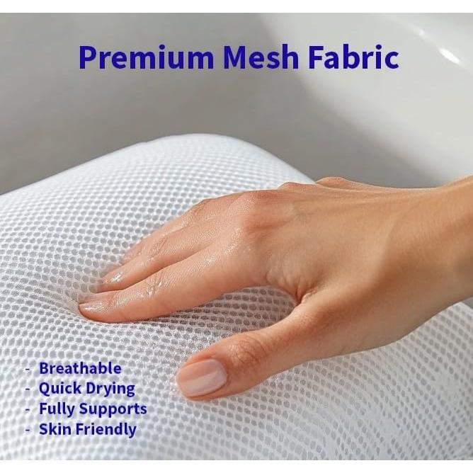 Almohada de Baño Genérico Antideslizante Malla 3D 38x28 cm