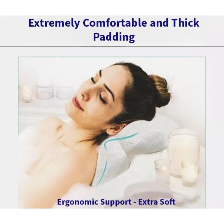 Almohada de Baño Genérico Antideslizante Malla 3D 38x28 cm