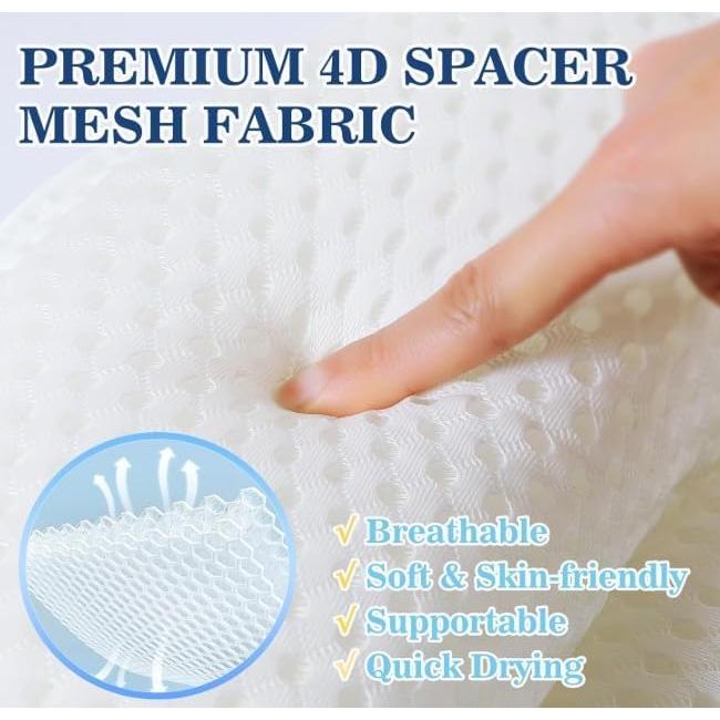 Almohada de Baño Genérico Antideslizante Malla 3D 38x28 cm